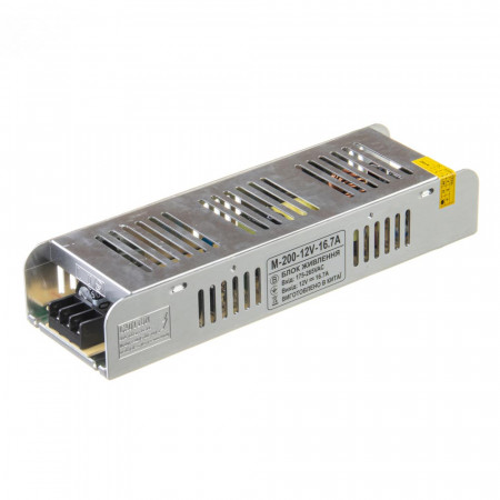 Блок питания led 12V M/16.7A 200 Bт IP 20