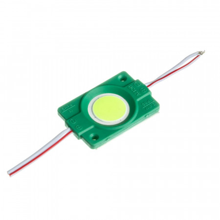 Led модуль зеленый СОВ 12V 1LED 2.4Вт круг IP65