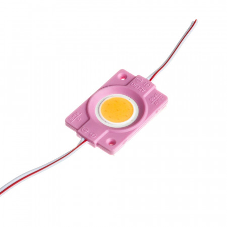 Led модуль розовый СОВ 12V 1LED 2.4Вт круг IP65