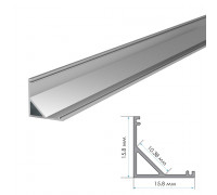 Профиль для LED лент накладной ПФ-9 полуматовый рассеиватель (комплект) 2м