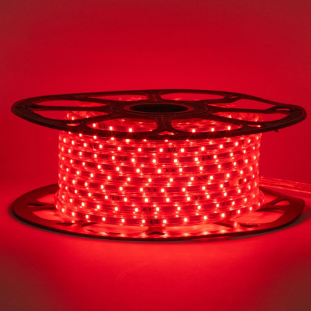 Led лента красная 220V smd2835 48LED/m 6Вт/m IP65, 1м