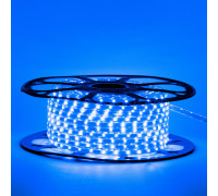 Мигающая led лента синяя 220V smd2835 48LED/m 6Вт/m IP65, 1м