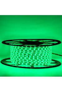 Мигающая led лента зеленая 220V smd2835 48LED/m 6Вт/m IP65, 1м