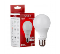 Led лампа SIVIO нейтральная белая 15W E27 A65 4100K