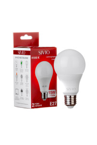 Led лампа SIVIO нейтральная белая 15W E27 A65 4100K