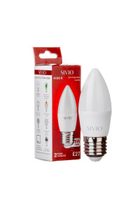 Led лампа SIVIO нейтральная белая 8W E27 C37 4100K