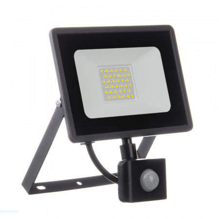 LED прожектор с датчиком движения AVT 30Вт 6000К IP65