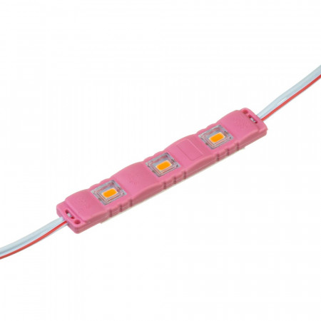Светодиодный модуль розовый 12в smd5730 3LED 1.5Вт герметичный
