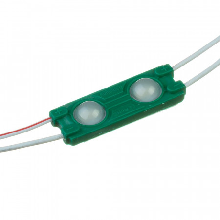 Модуль 12V МТК зелёный 2led smd5730 1Вт IP65