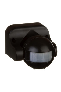 Датчик движения настенный накладной черный 1200Вт 180 град.