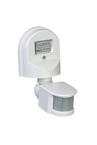 Датчик движения арматурный накладной белый 1200Вт 180 град.