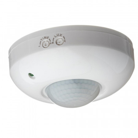 Датчик движения накладной потолочный белый IR 1200 Вт 360 град.