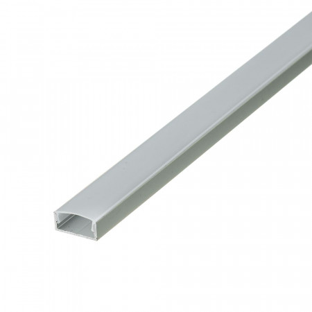 Профиль накладной анодированный 2м с матовым рассеивателем